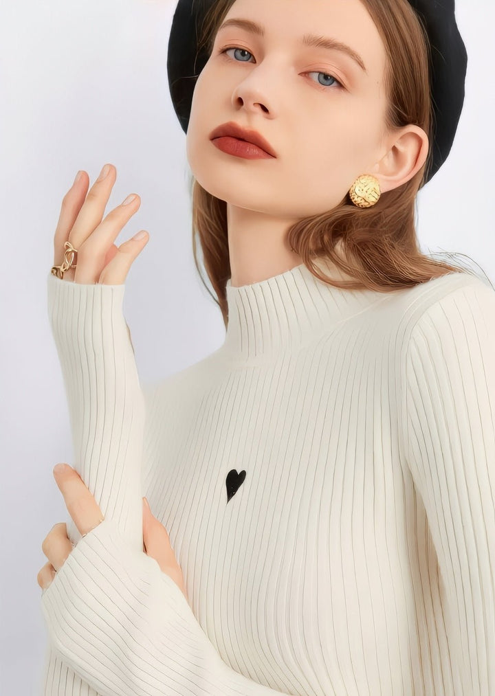 Long Sleeve High Neck Knit - Vera Lumina