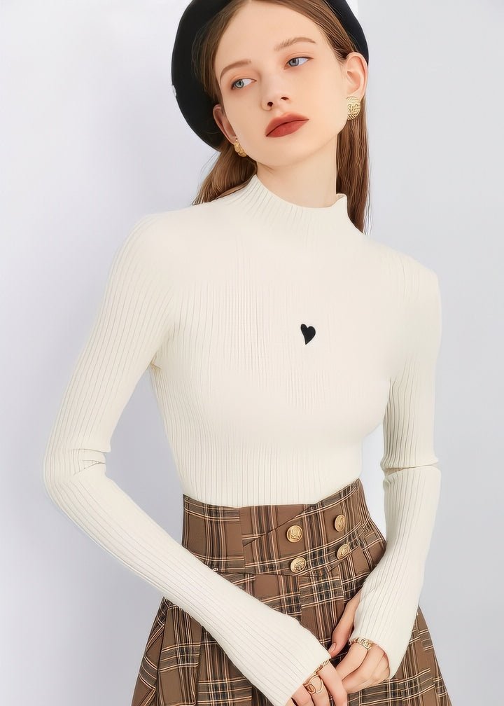 Long Sleeve High Neck Knit - Vera Lumina