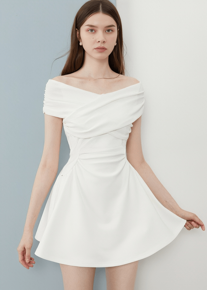 PLAID ARISTOCRAT BARDOT DRESS - Vera Lumina