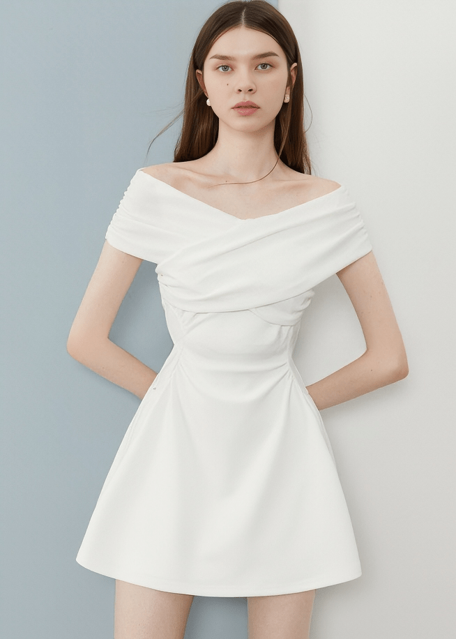 PLAID ARISTOCRAT BARDOT DRESS - Vera Lumina