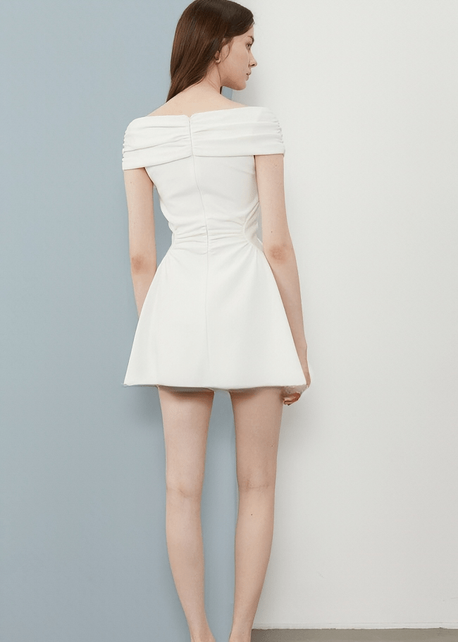 PLAID ARISTOCRAT BARDOT DRESS - Vera Lumina