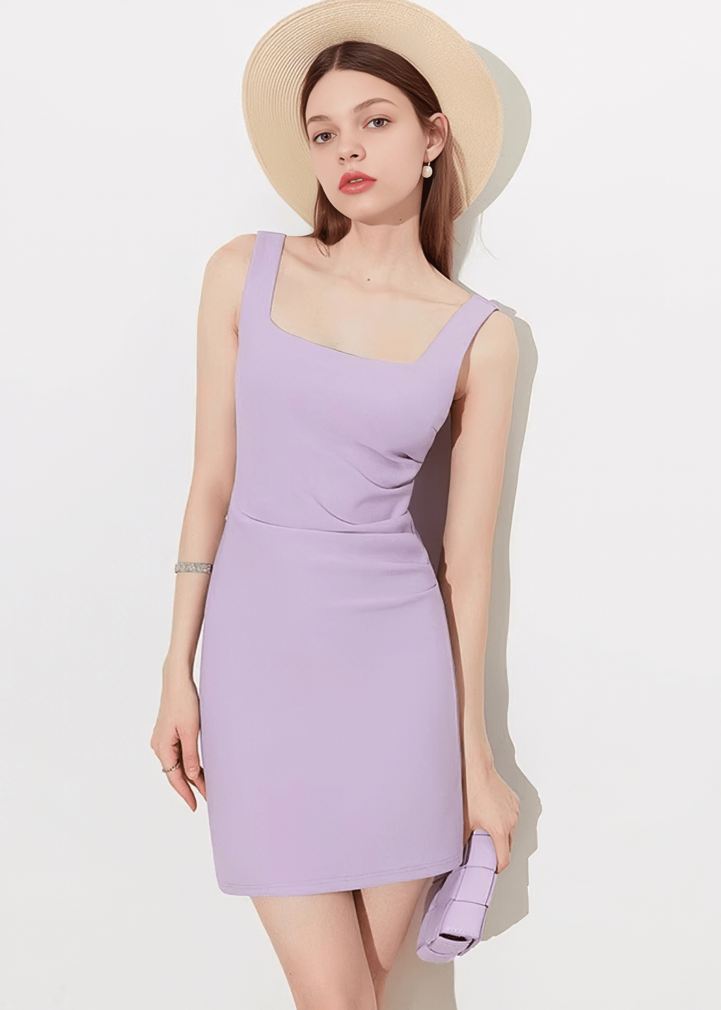 STRUCTURED SQUARE MINI DRESS - Vera Lumina