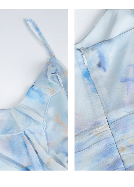 ABSTRACT BRUSHSTROKE CORSET DRESS - Vera Lumina