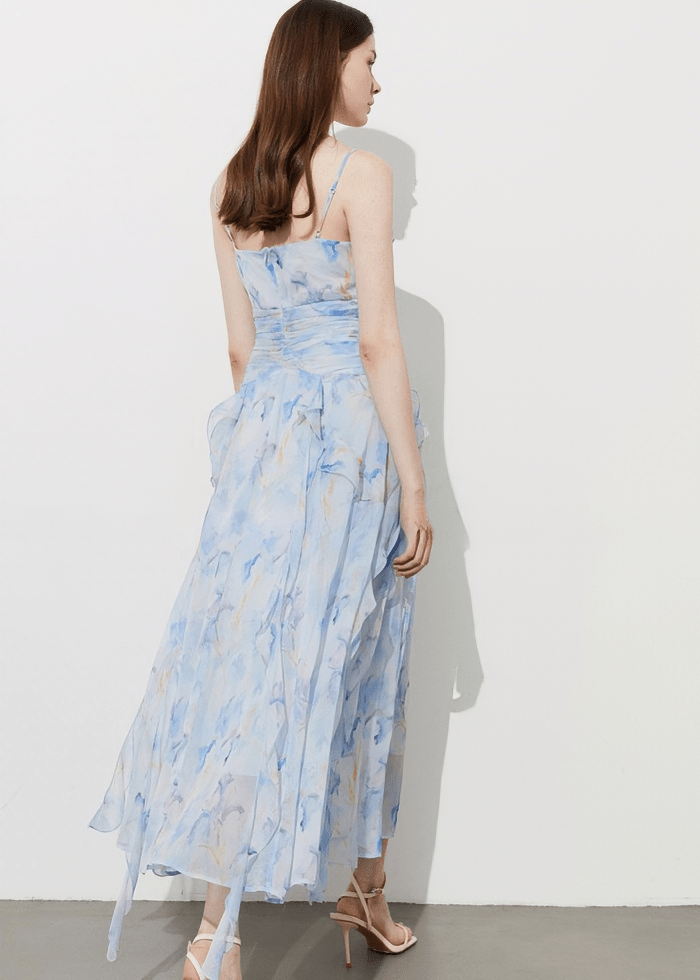 ABSTRACT BRUSHSTROKE CORSET DRESS - Vera Lumina
