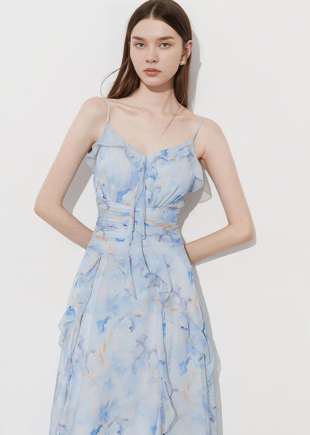 ABSTRACT BRUSHSTROKE CORSET DRESS - Vera Lumina