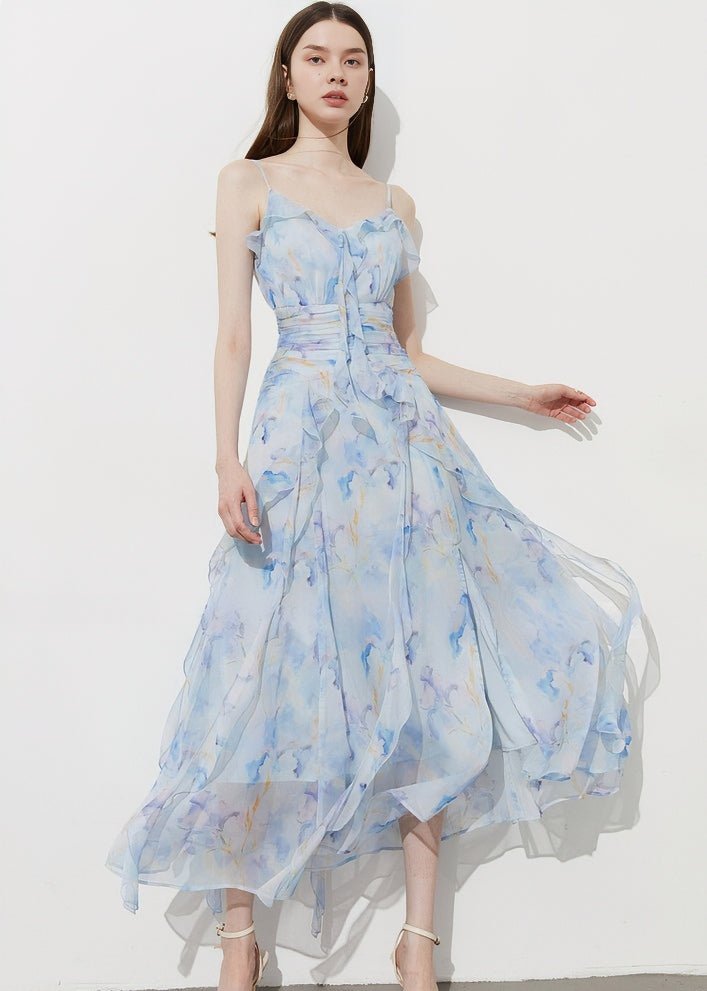 ABSTRACT BRUSHSTROKE CORSET DRESS - Vera Lumina
