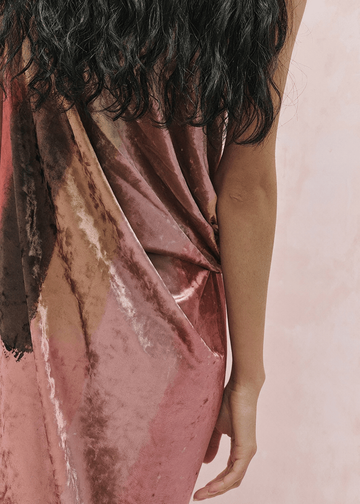 ABSTRACT BRUSHSTROKE SLIP DRES - Vera Lumina