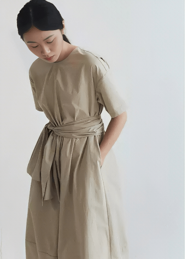 ARCHITECTURAL TWIST BACK MIDI DRESS - Vera Lumina