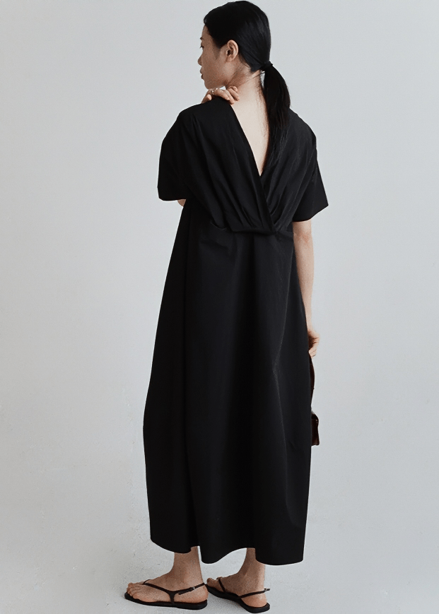 ARCHITECTURAL TWIST BACK MIDI DRESS - Vera Lumina