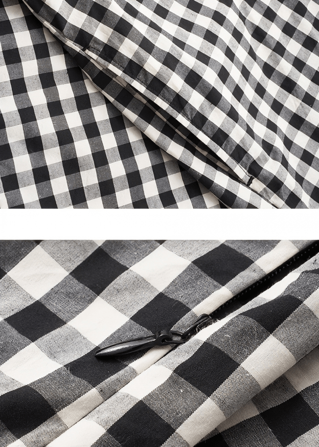 ASYMMETRIC DRAPED GINGHAM MIDI DRESS - Vera Lumina