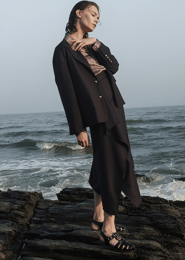 ASYMMETRIC DRAPED SKIRT - Vera Lumina
