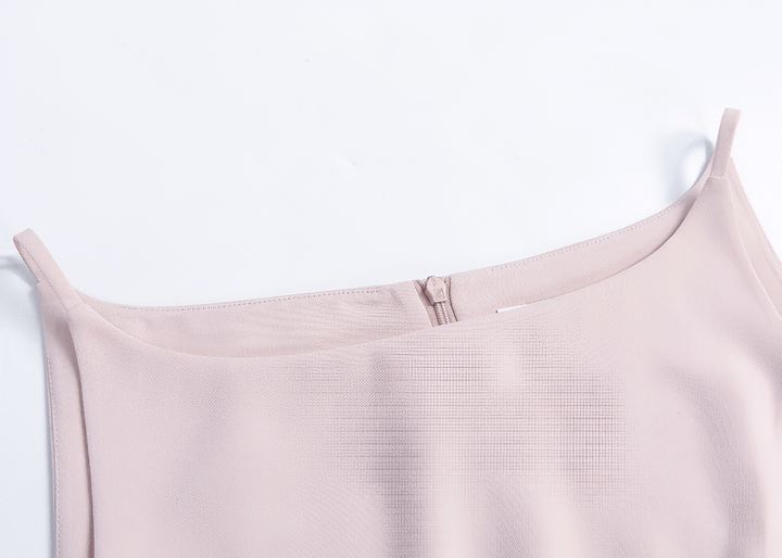ASYMMETRIC NECKLINE COLUMN DRESS - Vera Lumina