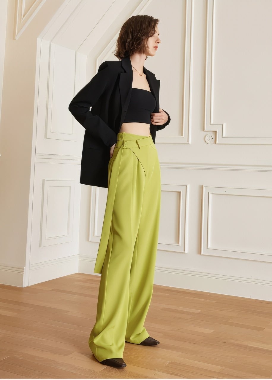 Asymmetrical High Waist Pants - Vera Lumina