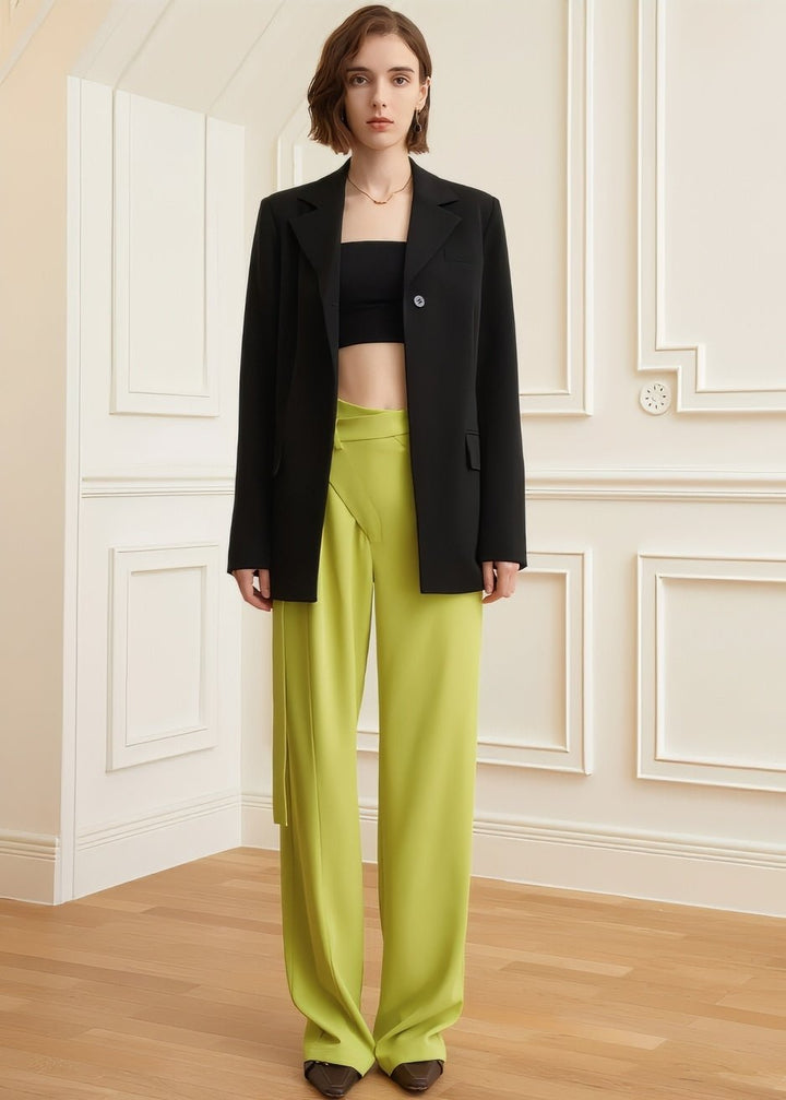 Asymmetrical High Waist Pants - Vera Lumina