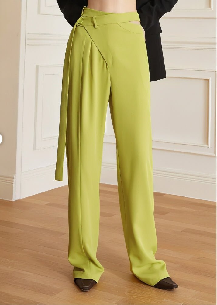 Asymmetrical High Waist Pants - Vera Lumina