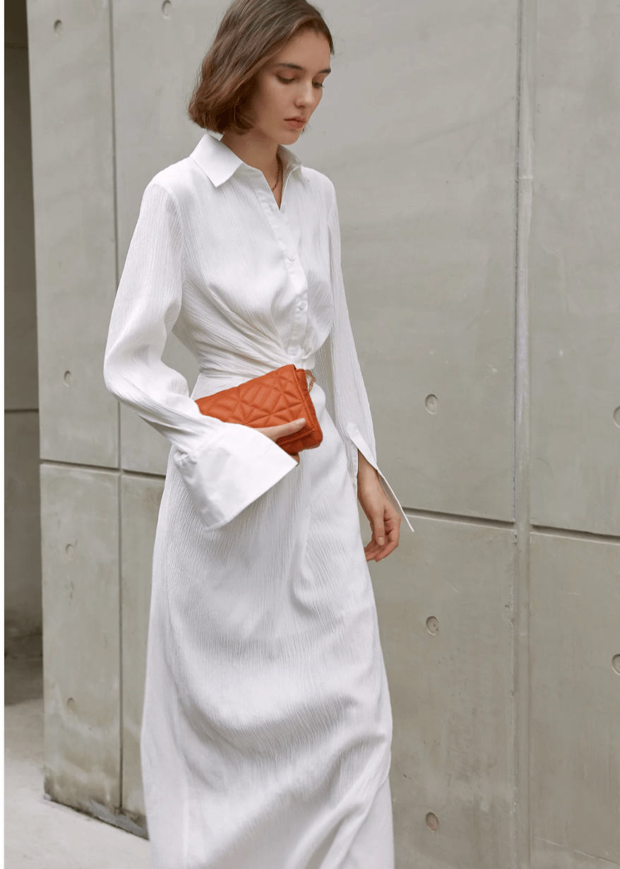 Asymmetrically waisted dress - Vera Lumina