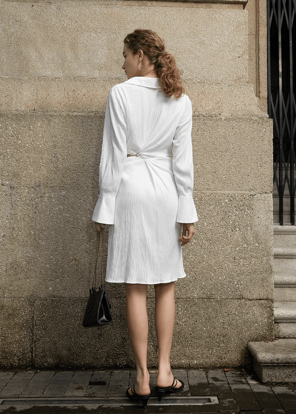 Asymmetrically waisted dress - Vera Lumina