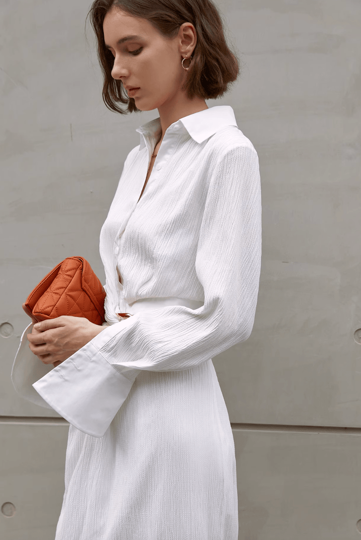 Asymmetrically waisted dress - Vera Lumina