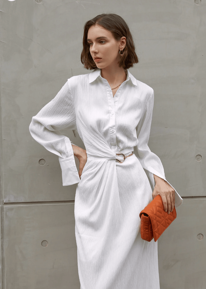 Asymmetrically waisted dress - Vera Lumina