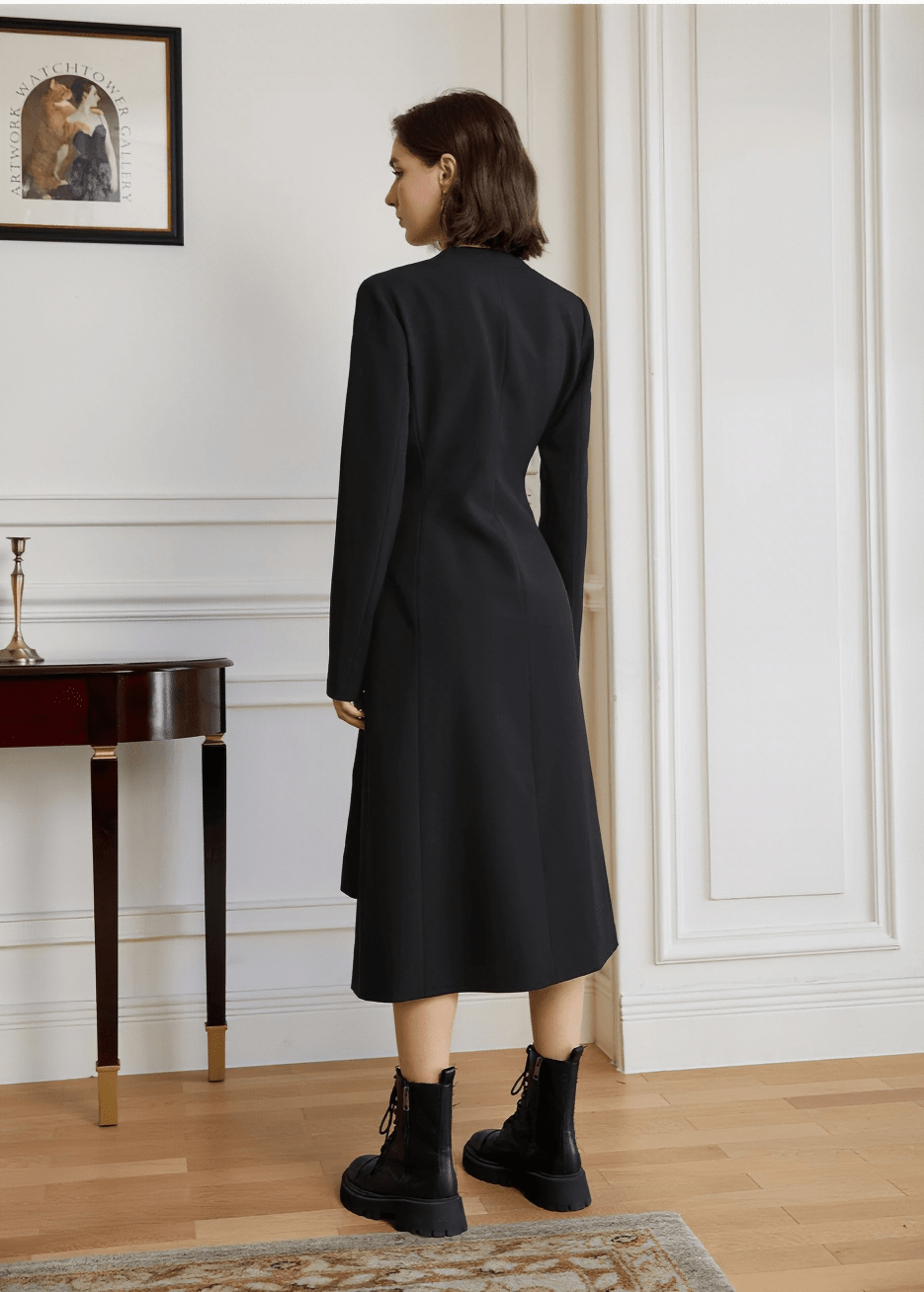 asymmetry midi skirt dress - Vera Lumina