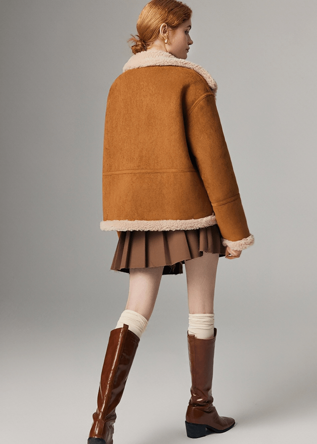 AVIATION SHEARLING JACKET - Vera Lumina