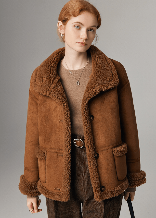 AVIATION SHEARLING JACKET - Vera Lumina