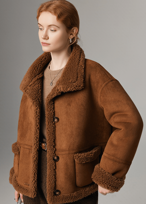 AVIATION SHEARLING JACKET - Vera Lumina