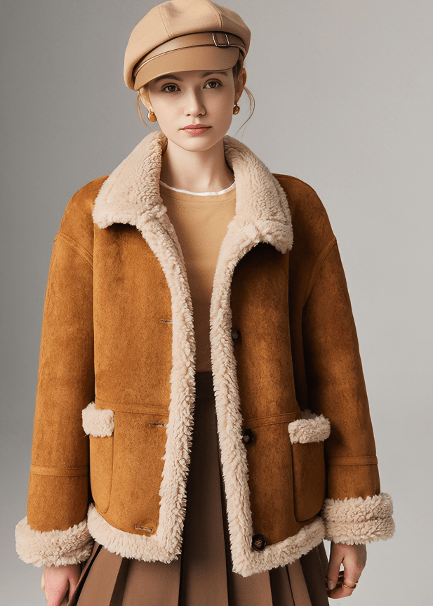 AVIATION SHEARLING JACKET - Vera Lumina
