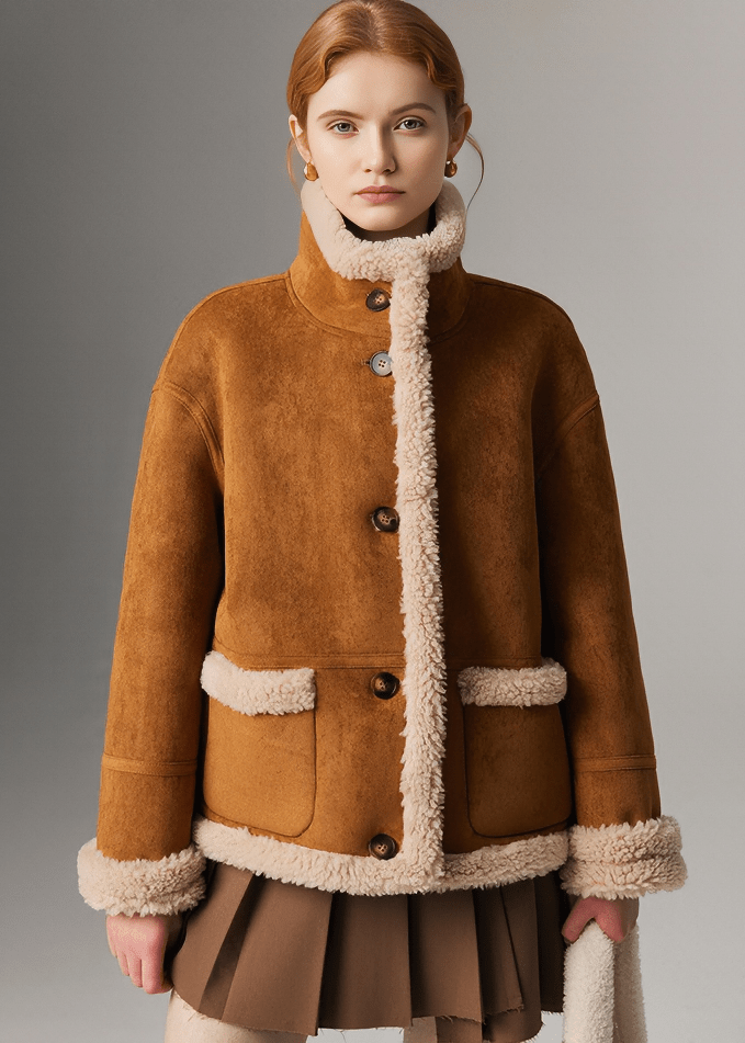 AVIATION SHEARLING JACKET - Vera Lumina