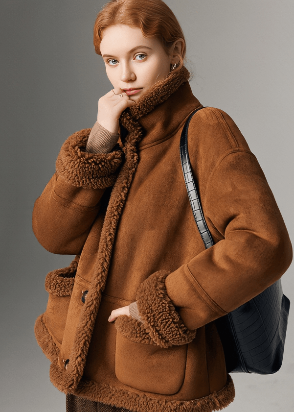 AVIATION SHEARLING JACKET - Vera Lumina