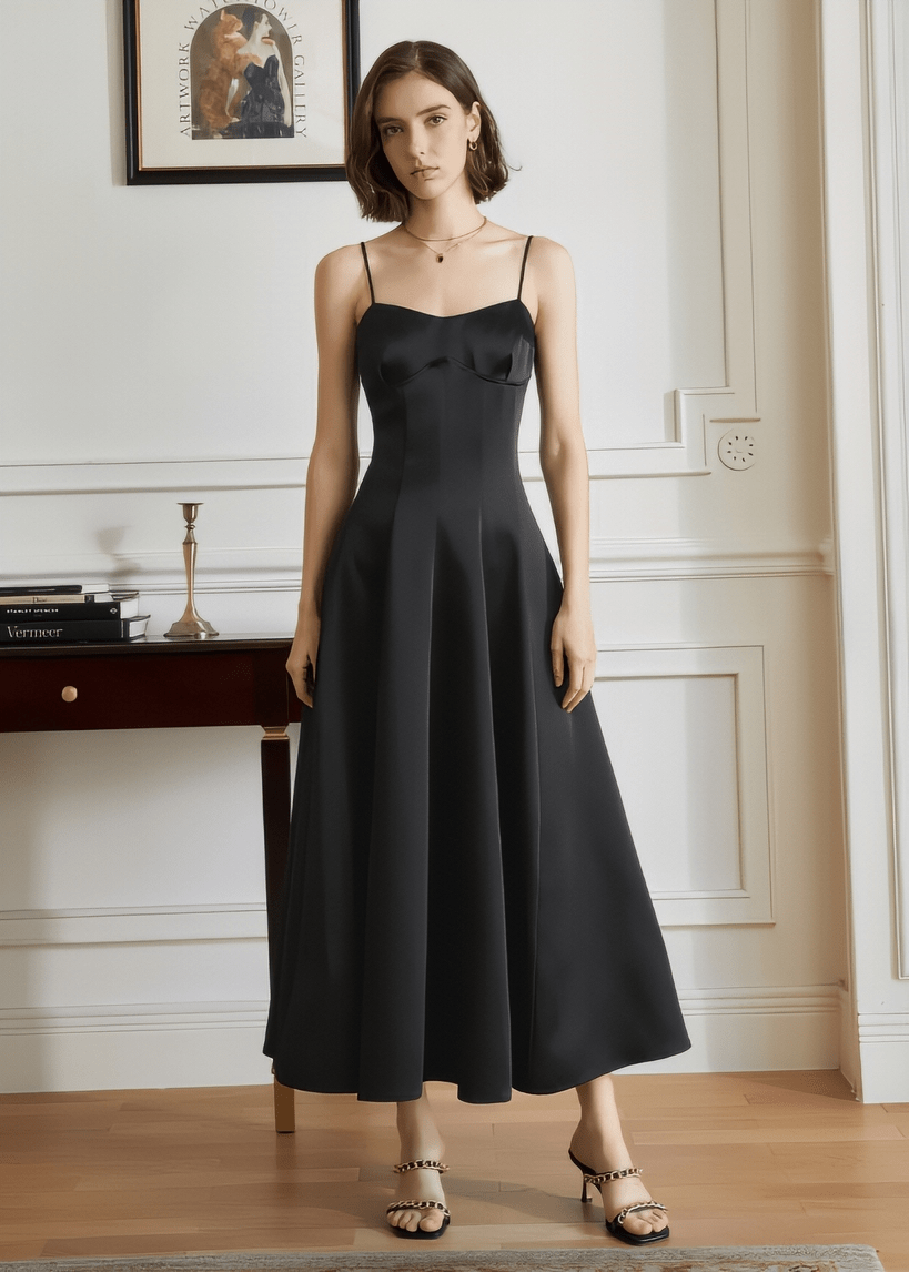 backless silhouette dress - Vera Lumina