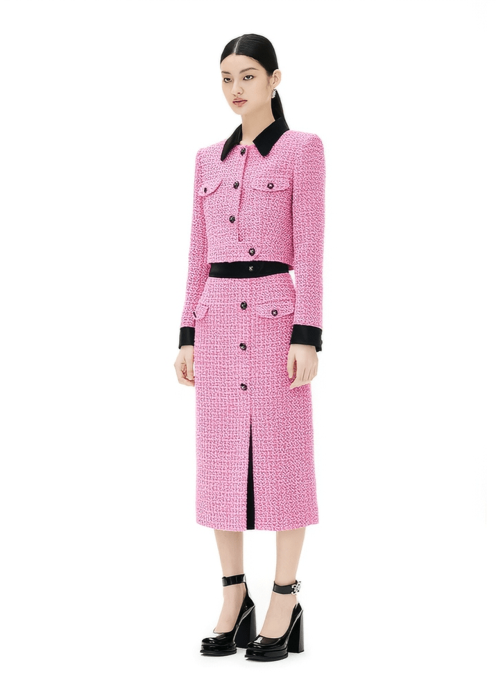 Barbie pink short jacket mini & skirt - Vera Lumina