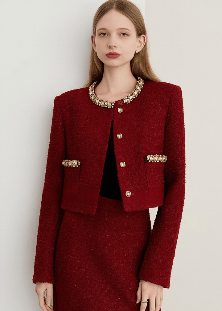 BAROQUE JEWEL TWEED JACKET - Vera Lumina