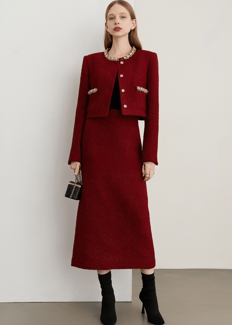 BAROQUE JEWEL TWEED JACKET - Vera Lumina