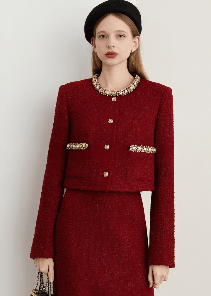BAROQUE JEWEL TWEED JACKET - Vera Lumina