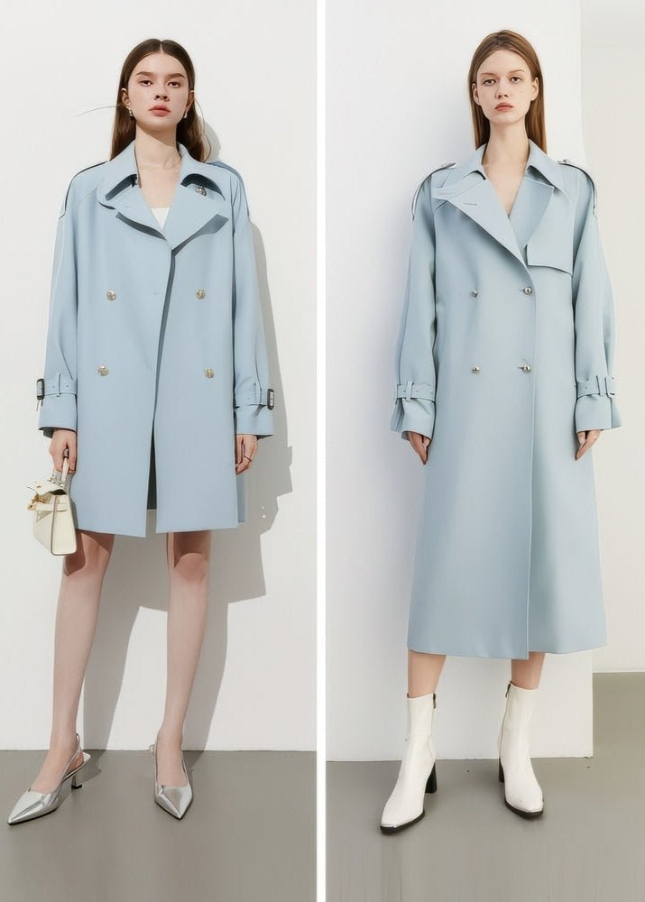 Basic Flare Trench Coat - Vera Lumina