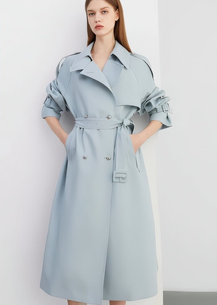 Basic Flare Trench Coat - Vera Lumina