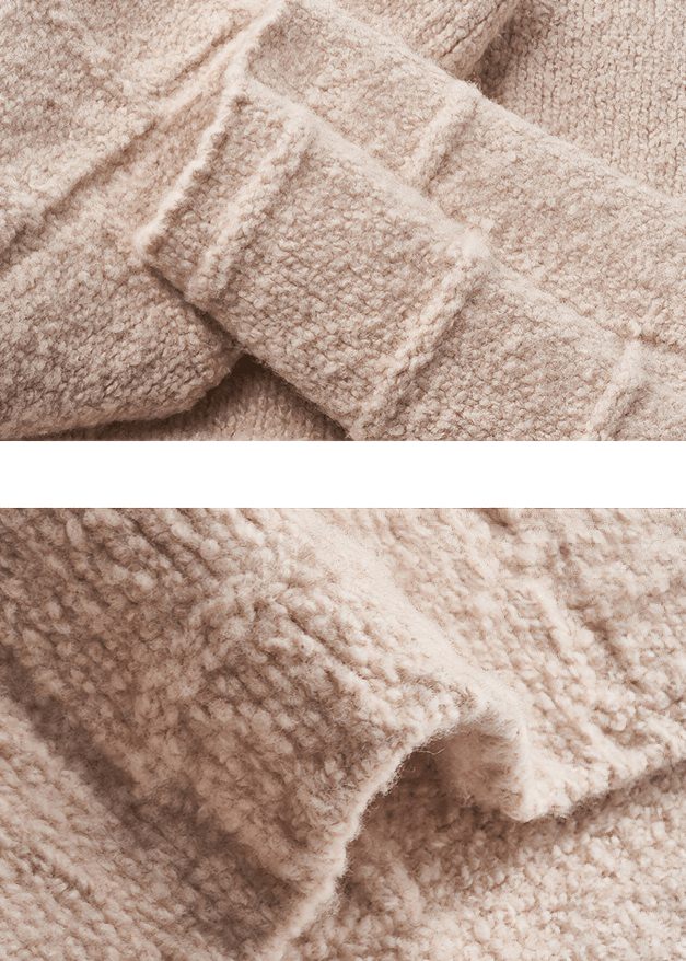 BASKETWEAVE TEXTURED OVERSIZED PULLOVER - Vera Lumina