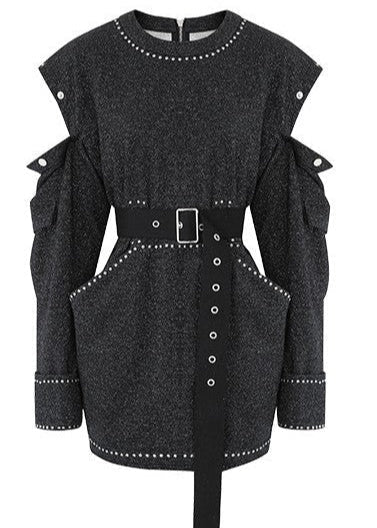 Big pocket loose crew neck DRESS - Vera Lumina
