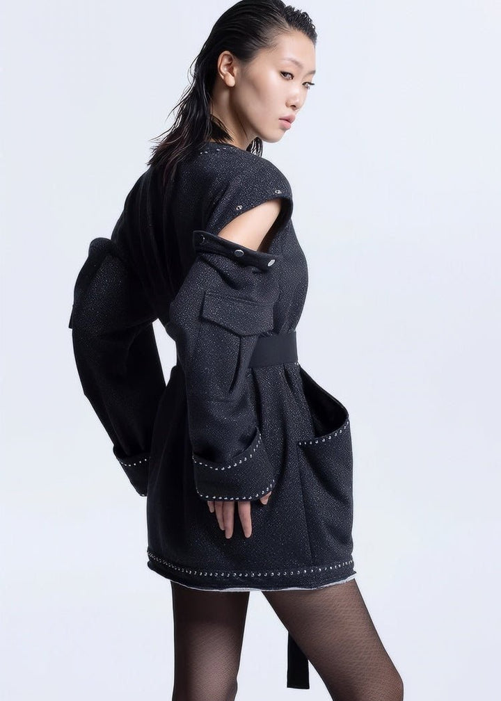 Big pocket loose crew neck DRESS - Vera Lumina