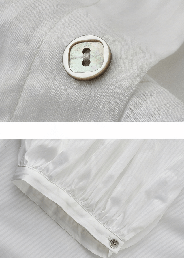 BILLOWY SLEEVE BUTTON DOWN BLOUSE - Vera Lumina
