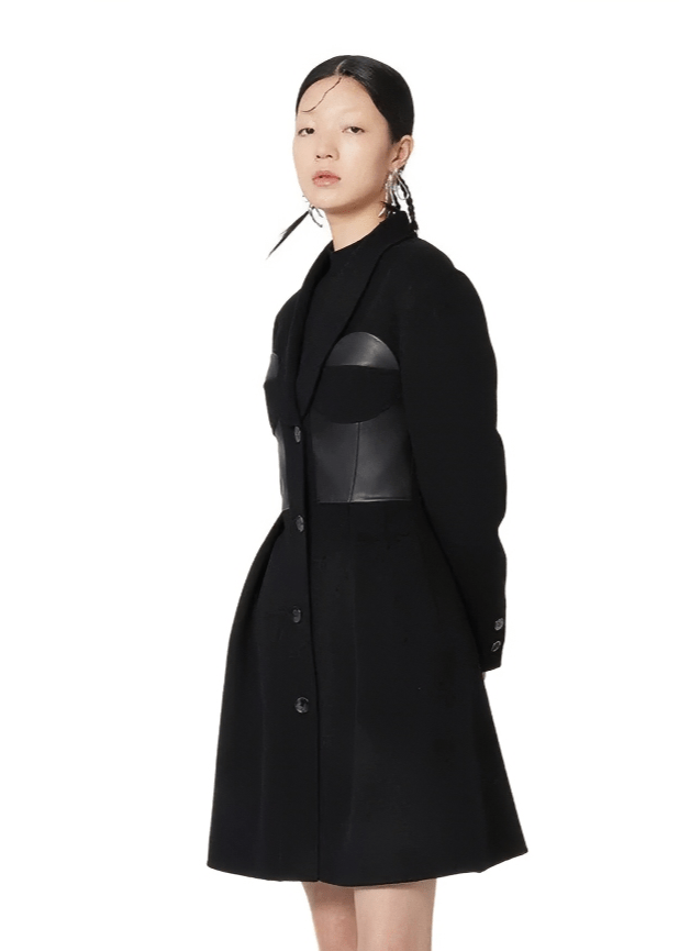 black mask cocktail coat dress - Vera Lumina