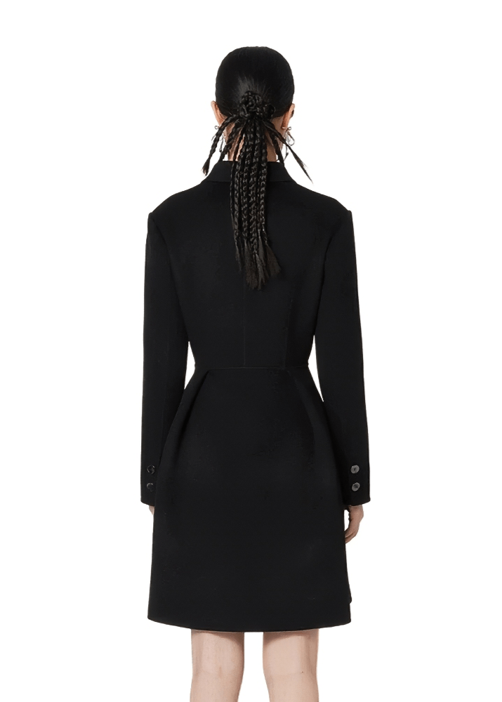 black mask cocktail coat dress - Vera Lumina
