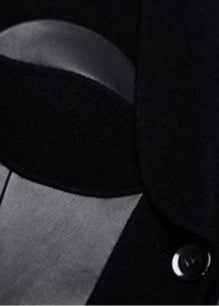 black mask cocktail coat dress - Vera Lumina