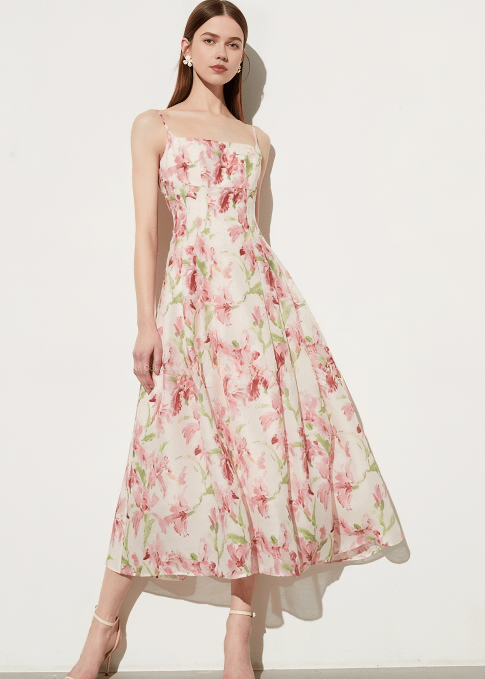 BLOOM CASCADE STRAPLESS MAXI DRESS - Vera Lumina