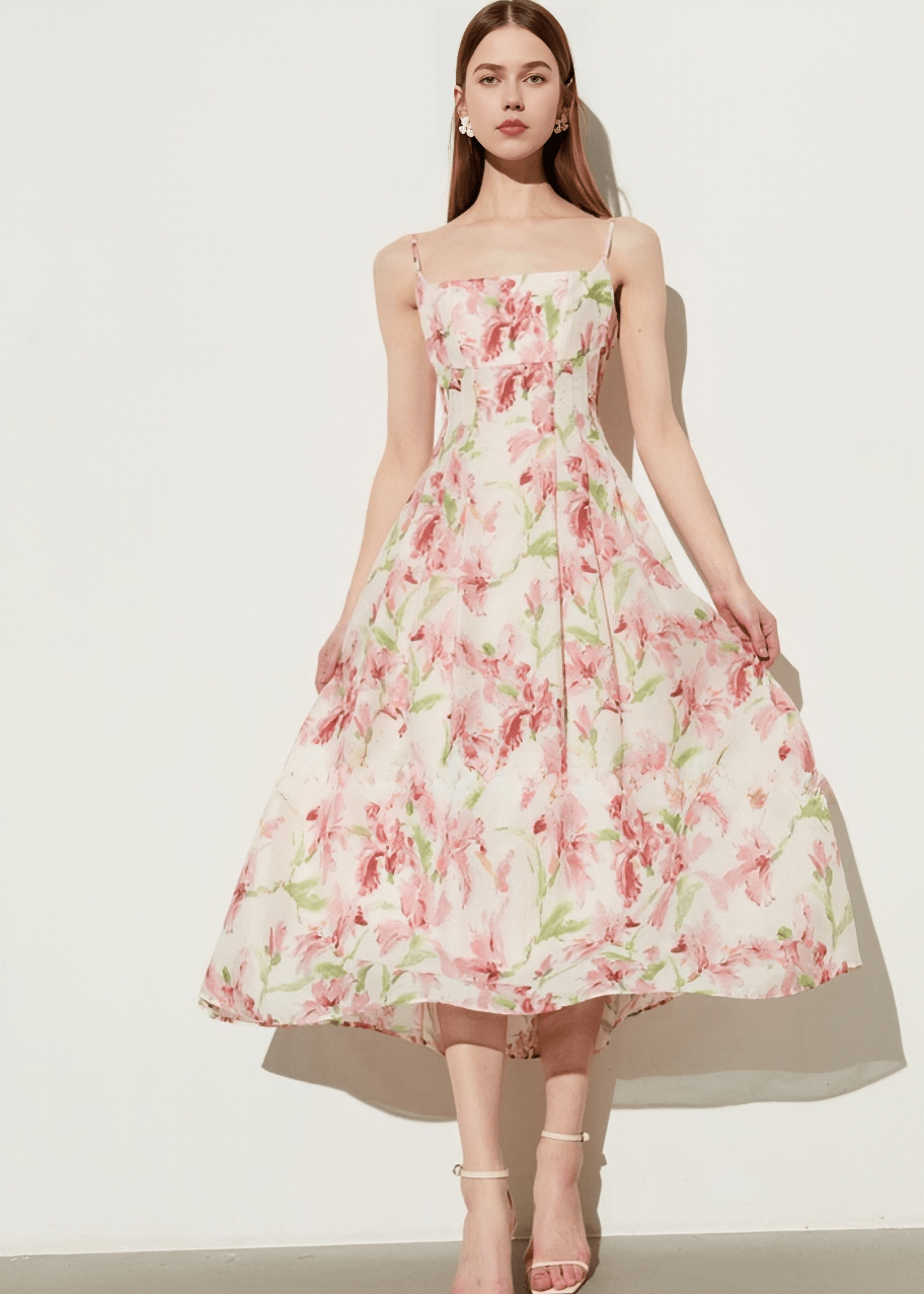 BLOOM CASCADE STRAPLESS MAXI DRESS - Vera Lumina