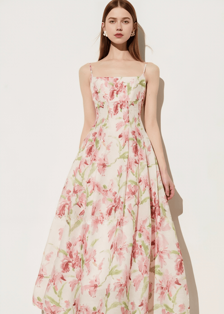 BLOOM CASCADE STRAPLESS MAXI DRESS - Vera Lumina