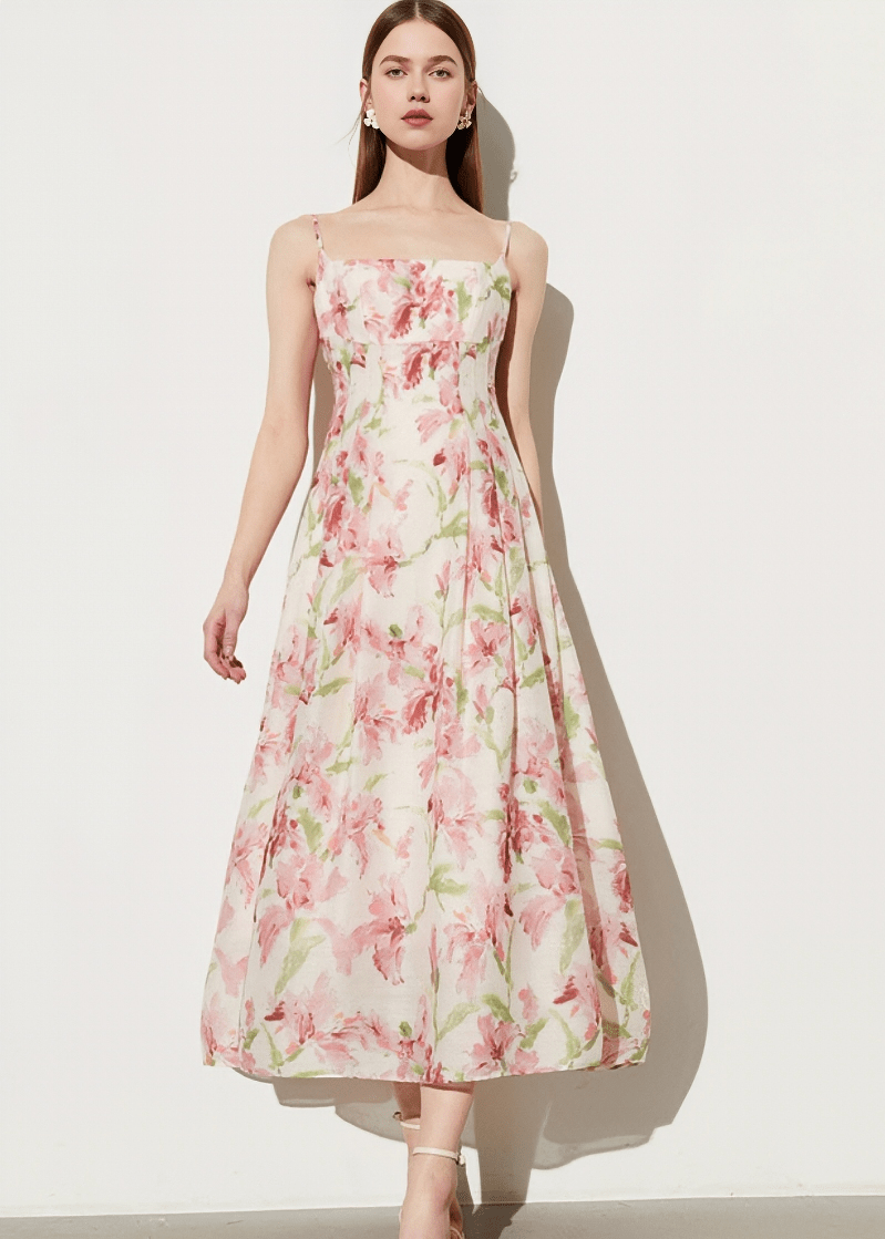 BLOOM CASCADE STRAPLESS MAXI DRESS - Vera Lumina