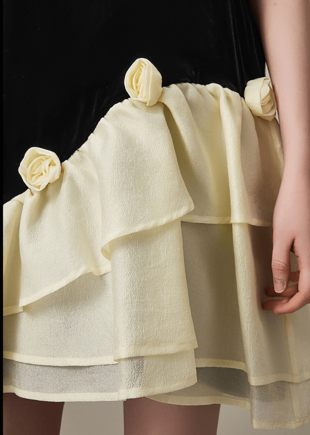 BLOOM RUFFLE ASYMMETRIC DRESS - Vera Lumina