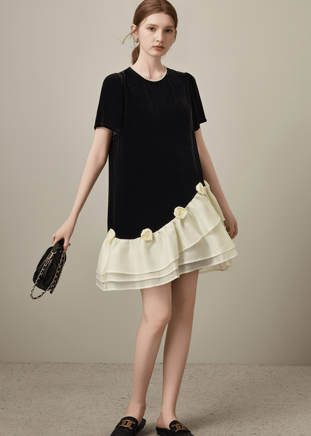 BLOOM RUFFLE ASYMMETRIC DRESS - Vera Lumina